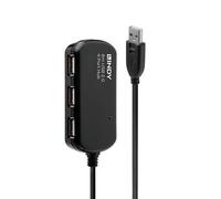 Lindy Rallonge active USB 2.0 Pro avec Hub 4 ports, 8m