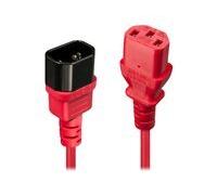 Rallonge LINDY alimentation [1x Secteur mâle C14 - 1x Secteur femelle C13] 1.00 m rouge