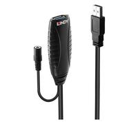 Lindy Rallonge USB 3.0 active 15 m – SuperSpeed jusqu'à 5 Gbit/s