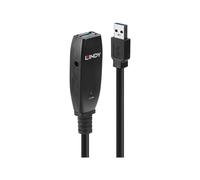 Lindy - Rallonge de câble USB - USB type A (M) pour USB type A (F) - USB 3.1 Gen1 - 15 m - actif - noir