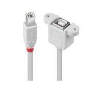 LINDY Câble USB 2.0 31801 USB-B mâle vers USB-B femelle 1.00 m gris