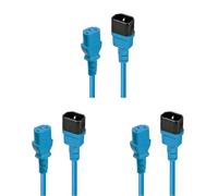 Lindy Rallonge IEC, Bleu, 0,5m (Lot de 3)