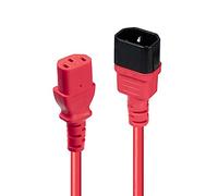 Rallonge LINDY alimentation [1x Secteur mâle C14 - 1x Secteur femelle C13] 0.50 m rouge