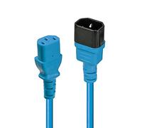 Lindy 30471 câble électrique Noir, Bleu 1 m Coupleur C14 Coupleur C13