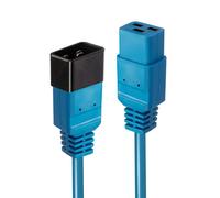 Lindy Rallonge secteur 30120 - C20 mâle vers C19 femelle - 1,00 m bleu