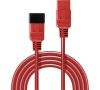 Lindy "Rallonge secteur C20 vers C19, rouge, 1m, Câble d''extension"