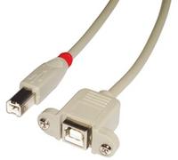 LINDY Câble USB 2.0 31801 USB-B mâle vers USB-B femelle 1.00 m gris
