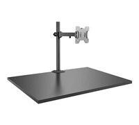 Lindy Single Display Bracket w/ Pole & Desk Clamp kit de montage - bras réglable - pour moniteur - noir