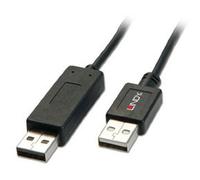 Lindy Smart Data Transfer Cable + 2 Port KM Switch - Adaptateur de connexion directe - USB 2.0 - USB 2.0
