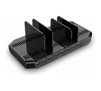 Lindy - Station de charge - 120 Watt - 21 A - QC 3.0, AFC, Apple 2.4A, USB BC 1.2 - 10 connecteurs de sortie (2 x USB-C, 8 x 4 pin USB Type A) - noir Noir G