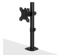 Lindy Support Écran Fixe Bureau 1x écran 13-32" VESA 75x75/100x100mm Aluminium/Plastique Noir - Inclinaison 180° Rotation 180° - Max 8kg