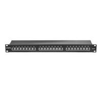LINDY - Tableau de connexions - CAT 6 - STP - RJ-45 X 24 - noir - 1U - 19" Noir G