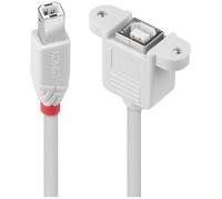LINDY USB 2.0 Cable type B/B extension, light grey, 1m 1 Meters