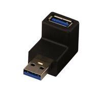 Lindy USB 3.0 90 Degree Up Type A Male to Female Right Angle Adapter - adaptateur USB - USB Type B pour USB type A