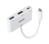 LINDY USB 3.1 Type C to HDMI Converter with USB Type A Port and Power Delivery