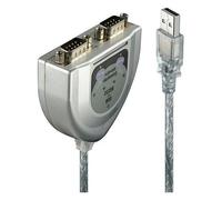 Lindy Convertisseur USB vers 2 RS232 – Câble 0,6 m, Chipset FTDI, Windows/Mac/Linux