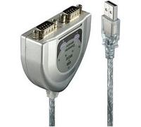 Lindy Convertisseur USB vers 2 RS232 – Câble 0,6 m, Chipset FTDI, Windows/Mac/Linux