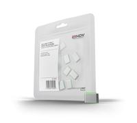 LINDY USB Type C Port Blockers (Without Key) - Pack of 10, Green Pack of 10 Sing