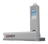 LINDY Verrouillage de port USB-C® jeu de 4 bleu avec 1 clé 40465