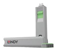 LINDY Verrouillage de port USB-C® jeu de 4 vert avec 1 clé 40426