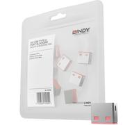 LINDY Verrouillage de port USB USB-Lock jeu de 10 rose sans clé 40460