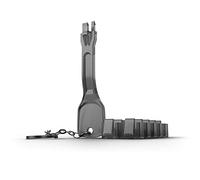 LINDY Verrous de Ports RJ45 (10 pièces) avec clé, Noir