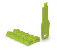Lindy Bloqueur de port LAN RJ45 47894 (10 pièces) avec clé, vert