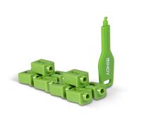 Lindy Verrous de Ports SFP (10 pièces) avec clé, Vert