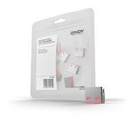 Lindy 40460 bloqueur de port USB Type-A Rose Acrylonitrile-Butadiène-Styrène (ABS) 10 pièce(s)