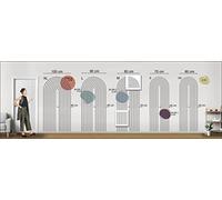 Line Arche & Circle Kit de pochoirs - Décoration d'intérieur style Bauhaus (Boho) - Formes abstraites - Différentes tailles (ARCH80, Line Arch uniquement)