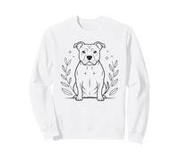 Line Art American Pit Bull Terrier Minimalist Pittie Sweatshirt