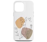 Line Art Basenji Minimalist Barkless Dog Coque pour iPhone 13 Pro Max