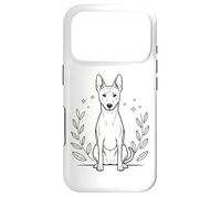 Line Art Basenji Minimalist Barkless Dog Coque pour iPhone 17 Pro