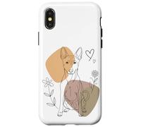 Line Art Basenji Minimalist Barkless Dog Coque pour iPhone X/XS