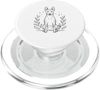 Line Art Basenji Minimalist Barkless Dog PopSockets PopGrip pour MagSafe
