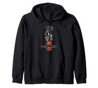 Line Art Basketball Panier Cercle Joueur Sweat à Capuche