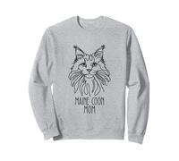 Line Art Best Cat Mom Maine Coon Cat Sweatshirt