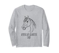 Line Art Best Horse Dad Men - American Quarter Horse Manche Longue