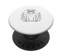 Line Art Brussels Griffon Minimalist Griffon Belge PopSockets PopGrip Adhésif