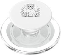 Line Art Brussels Griffon Minimalist Griffon Belge PopSockets PopGrip pour MagSafe