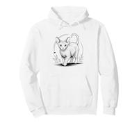 Line Art Devon Rex Minimalist Sweat à Capuche