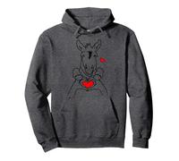 Line Art Donkey Lover Donkeys Farmer Sweat à Capuche, Unisexe pour Adultes, Chiné Foncé, S