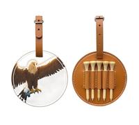 Line Art Eagle Sac de rangement pour tee de golf facile à transporter et plus efficace pour jouer au golf Marron