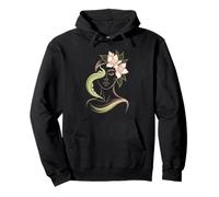 Line Art Femme Fleur Matcha Thé Cheveux Fleurs Femmes Sweat à Capuche