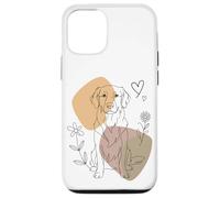 Line Art Golden Retriever Minimalist GR Goldie Coque pour iPhone 12/12 Pro