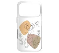 Line Art Golden Retriever Minimalist GR Goldie Coque pour iPhone 17 Pro