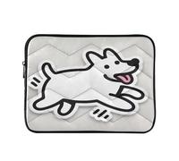 Line Art Housse rembourrée pour ordinateur portable 13" Motif chien Jaune