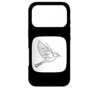 Line Art Oiseau et ornithologue Eastern Phoebe Coque pour iPhone 17 Pro