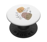 Line Art Papillon Dog Minimalist Continental Toy Spaniel PopSockets PopGrip Adhésif