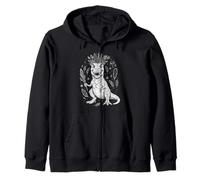 Line Art T-Rex Dinosaur Boho Tyrannosaurus Rex Sweat à Capuche
